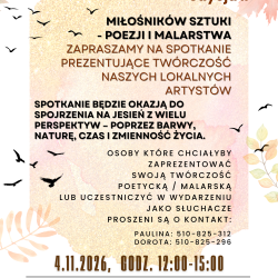 Plakat dotyczący wydarzenia Obrazy i Słowa. 