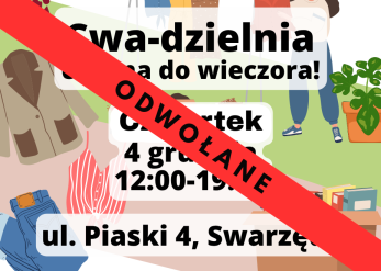 UWAGA! W czwartek Swa-dzielnia otwarta według zwyczajnych godzin 