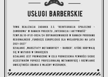 Działanie "Warsztaty metamorfozy - barber"